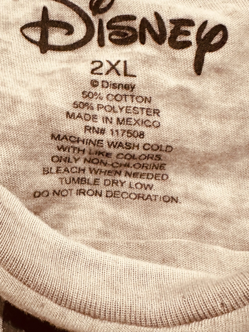 Disney Vintage-Style Mickey Graphic Tee in Gray with Red and Yellow Accents - Picture 4 of 6